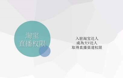 淘寶直播權限