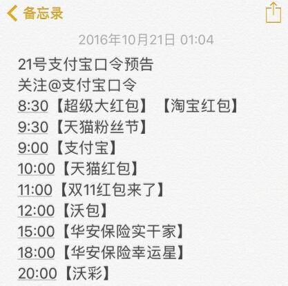 支付寶紅包口令