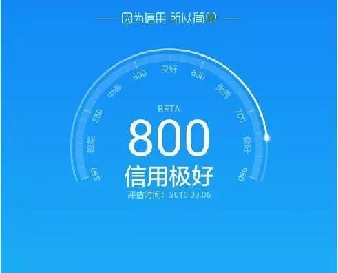 芝麻信用分800