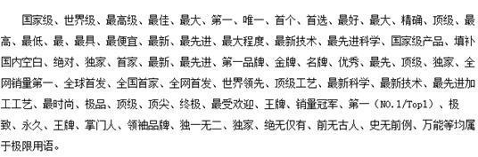 淘寶極限用語(yǔ)敲詐
