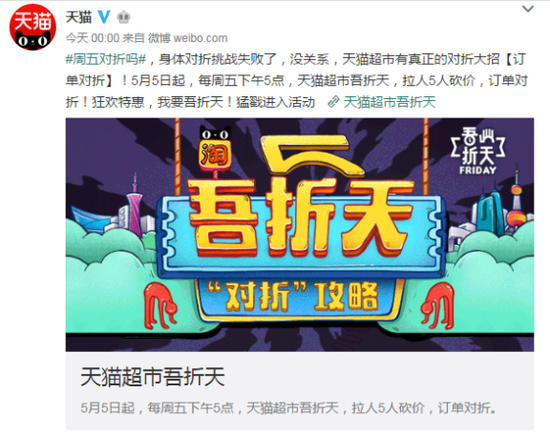 2017天貓周五對折