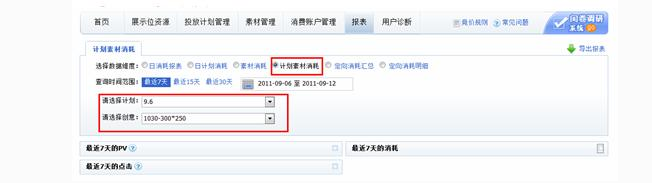 鉆展投放報(bào)表