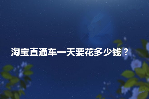 淘寶直通車